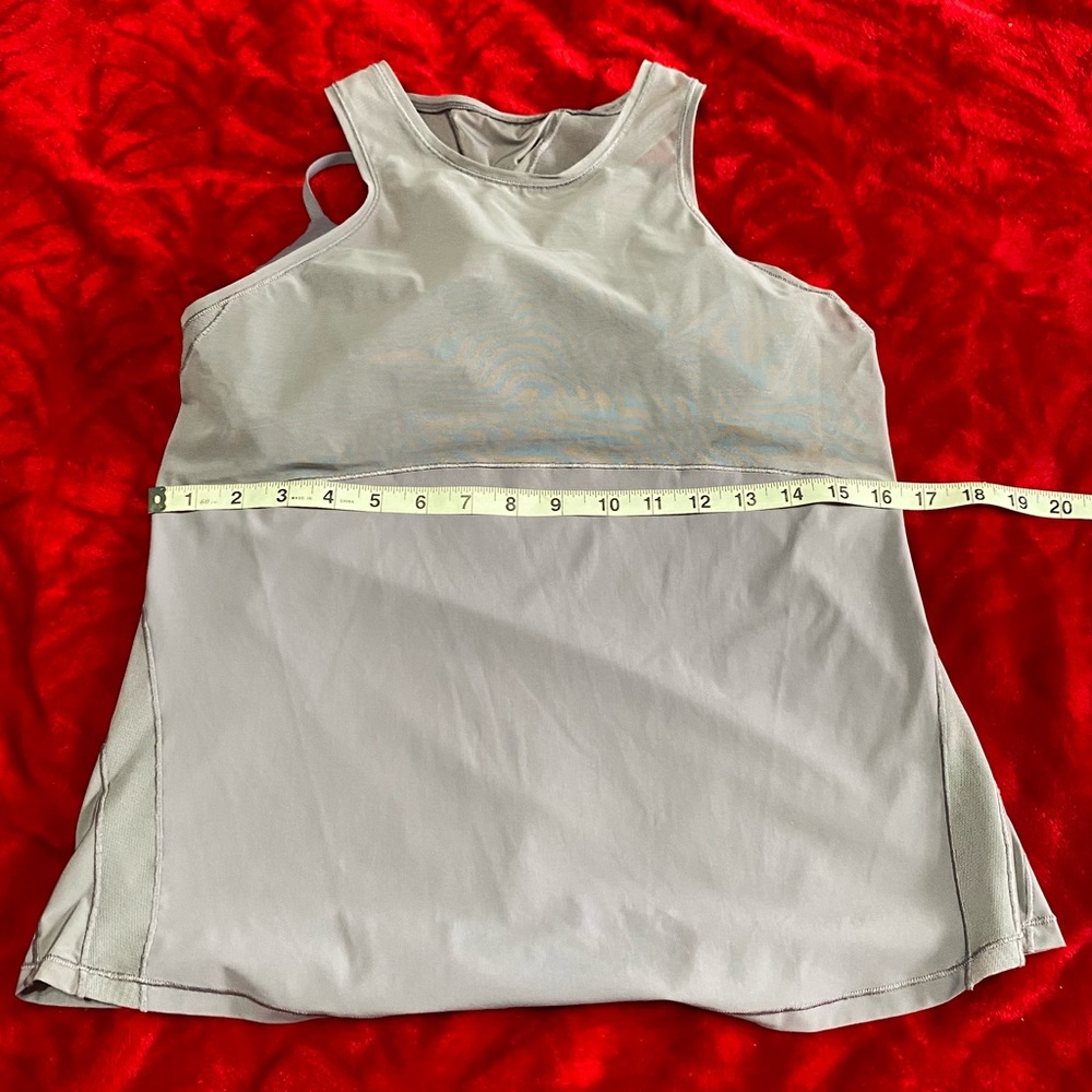 Sexy lululemon tank top built in bra mesh details size 10 Lavender Grey PERFECT - Picture 4 of 9